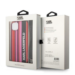 Karl Lagerfeld KLHCP14SSTSTP Color Stripes Strap Hardcase for iPhone 14/15/13 6,1" / pink