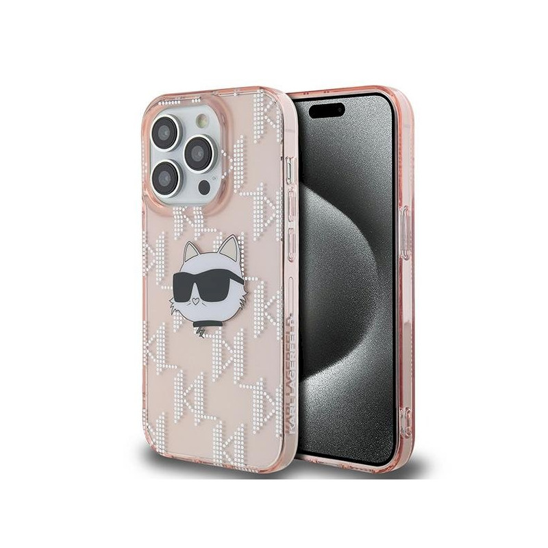 Karl Lagerfeld KLHCP14XHKLPCHP iPhone 14 Pro Max 6.7" Hardcase IML Choupette Head & Monog / pink