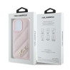 Karl Lagerfeld KLHCP14XPQDSMGP Diagonal Quilted Script Hardcase for iPhone 14 Pro Max 6.7" / pink