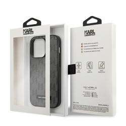 Karl Lagerfeld KLHCP14XSAKLHPG Saffiano Mono Metal Logo Hardcase for iPhone 14 Pro Max 6,7" / grey