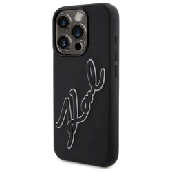 Karl Lagerfeld KLHCP15L3DRKSDLK Hardcase 3D Rubber Signature for iPhone 15 Pro 6.1" / black