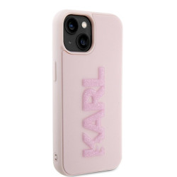 Karl Lagerfeld KLHCP15M3DMBKCP Hardcase 3D Rubber Glitter L for iPhone 15 Plus/14 Plus 6.7" / pink