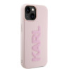 Karl Lagerfeld KLHCP15M3DMBKCP Hardcase 3D Rubber Glitter L for iPhone 15 Plus/14 Plus 6.7" / pink
