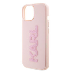Karl Lagerfeld KLHCP15M3DMBKCP Hardcase 3D Rubber Glitter L for iPhone 15 Plus/14 Plus 6.7" / pink