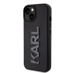 Karl Lagerfeld KLHCP15S3DMBKCK Hardcase 3D Rubber Glitter Logo for iPhone 15/14/13 6.1" / black