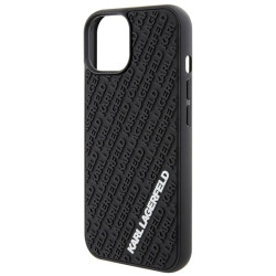 Karl Lagerfeld KLHCP15S3DMKRLK Hardcase 3D Rubber Multi Logo for iPhone 15/14/13 6.1" / black