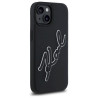 Karl Lagerfeld KLHCP15S3DRKSDLK 3D Rubber Signature Hardcase for iPhone 15 6.1" / black