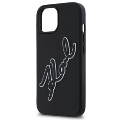 Karl Lagerfeld KLHCP15S3DRKSDLK 3D Rubber Signature Hardcase for iPhone 15 6.1" / black