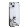 Karl Lagerfeld KLHCP15SLKCNSK iPhone 15/14/13 6.1" transparent hardcase Liquid Glitter Choupette