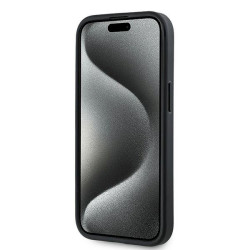 Karl Lagerfeld KLHCP15SPQDSMGK Diagonal Quilted Script Hardcase for iPhone 15/14/13 6.1" / black