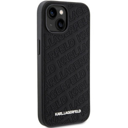 Karl Lagerfeld KLHCP15SPQKPMK Quilted K Pattern Hardcase for iPhone 15/14/13 6.1" / black