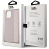 Karl Lagerfeld KLHCP15SPSAKDGCP Hardcase Saffiano Rhinestones for iPhone 15 / 14 / 13 6.1" / pink