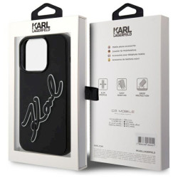 Karl Lagerfeld KLHCP15X3DRKSDLK Hardcase 3D Rubber Signature for iPhone 15 Pro Max 6.7" / black