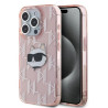 Karl Lagerfeld KLHCP15XHKLPCHP iPhone 15 Pro Max 6.7" pink hardcase IML Choupette Head & Monog