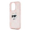 Karl Lagerfeld KLHCP15XHKLPCHP iPhone 15 Pro Max 6.7" pink hardcase IML Choupette Head & Monog