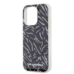 Karl Lagerfeld KLHCP15XHZBPKCCU Case for iPhone 15 Pro Max 6.7" / purple Zebra With Cord