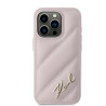 Karl Lagerfeld KLHCP15XPQDSMGP Diagonal Quilted Script Hardcase for iPhone 15 Pro Max 6.7" / pink