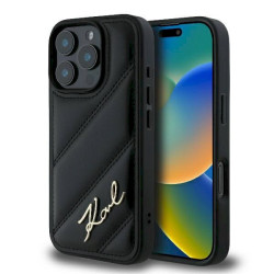 Karl Lagerfeld KLHCP16LPQDSMGK Hardcase Quilted Signature for iPhone 16 Pro 6.3" / black