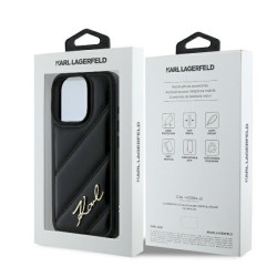 Karl Lagerfeld KLHCP16LPQDSMGK Hardcase Quilted Signature for iPhone 16 Pro 6.3" / black