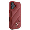 Karl Lagerfeld KLHCP16SPQDSMGR Hardcase Quilted Signature for iPhone 16 6.1" / red