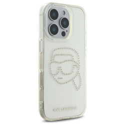 Karl Lagerfeld KLHCP16XHKHDCELT IML Rhinestones Karl Head Case for iPhone 16 Pro Max 6.9" / transparent