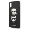 Karl Lagerfeld KLHCPXSAKICKCBK Saffiano Karl&Choupette Head Case for iPhone X/XS / black