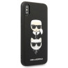 Karl Lagerfeld KLHCPXSAKICKCBK Saffiano Karl&Choupette Head Case for iPhone X/XS / black