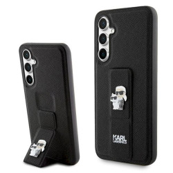 Karl Lagerfeld KLHCS23FEGSAKCPK Gripstand Saffiano Karl&Choupette Hardcase for Samsung Galaxy S23 FE / black