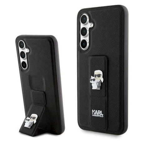 Karl Lagerfeld KLHCS23FEGSAKCPK Gripstand Saffiano Karl&Choupette Hardcase for Samsung Galaxy S23 FE / black