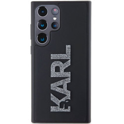 Karl Lagerfeld KLHCS23L3DMBKCK 3D Rubber Glitter Logo Hardcase for Samsung Galaxy S23 Ultra S918 / black