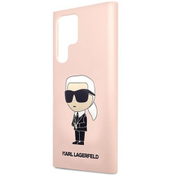 Karl Lagerfeld KLHCS23LSNIKBCP Sam S23 Ultra S918 Hardcase Silicone Ikonik / pink