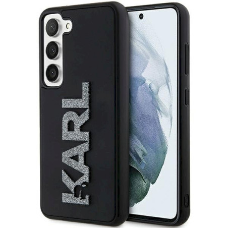 Karl Lagerfeld KLHCS23M3DMBKCK Hardcase 3D Rubber Glitter Logo for S23+ S916 / black
