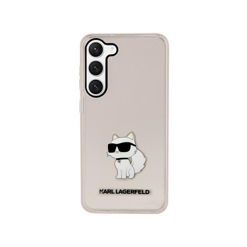 Karl Lagerfeld KLHCS23MHNCHTCP Hardcase Ikonik Choupette for Samsung Galaxy S23+ S916 / pink