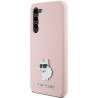 Karl Lagerfeld KLHCS23MSMHCNPP Silicone Choupette Metal Pin for S23+ S916 / pink