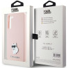 Karl Lagerfeld KLHCS23MSMHCNPP Silicone Choupette Metal Pin for S23+ S916 / pink