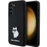 Karl Lagerfeld KLHCS23SSMHCNPK Hardcase Silicone Choupette Metal Pin for Samsung Galaxy S23 S911 / black