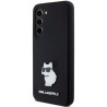 Karl Lagerfeld KLHCS23SSMHCNPK Hardcase Silicone Choupette Metal Pin for Samsung Galaxy S23 S911 / black