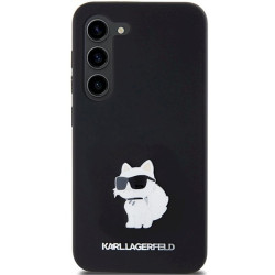 Karl Lagerfeld KLHCS23SSMHCNPK Hardcase Silicone Choupette Metal Pin for Samsung Galaxy S23 S911 / black