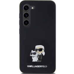 Karl Lagerfeld KLHCS23SSMHKCNPK S23 S911 Hardcase Silicone Karl&Choupette Metal Pin / black