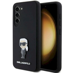 Karl Lagerfeld KLHCS23SSMHKNPK Silicone Ikonik Metal Pin for Samsung Galaxy S23 / black