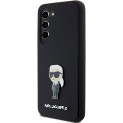 Karl Lagerfeld KLHCS23SSMHKNPK Silicone Ikonik Metal Pin for Samsung Galaxy S23 / black