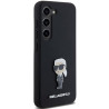 Karl Lagerfeld KLHCS23SSMHKNPK Silicone Ikonik Metal Pin for Samsung Galaxy S23 / black
