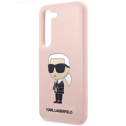 Karl Lagerfeld KLHCS23SSNIKBCP S23 S911 Hardcase Silicone Ikonik / pink