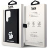 Karl Lagerfeld KLHCS24LSMHCNPK Hardcase Silicone Choupette Metal Pin for S24 Ultra S928 / black