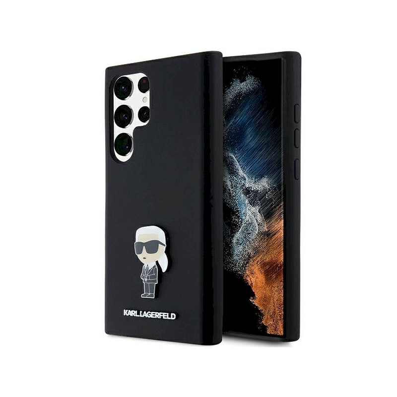 Karl Lagerfeld KLHCS24LSMHKNPK Silicone Ikonik Metal Pin for S24 Ultra S928 / black