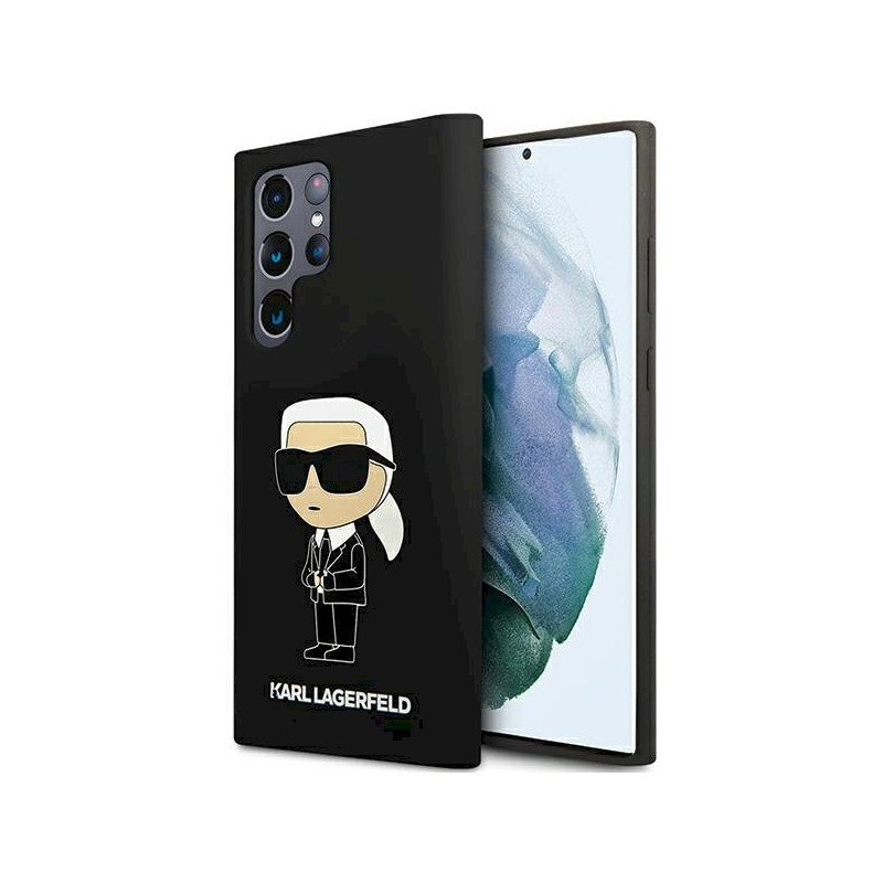 Karl Lagerfeld KLHCS24LSNIKBCK Hardcase Silicone Ikonik for Samsung Galaxy S24 Ultra S928 / black