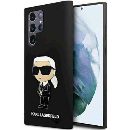 Karl Lagerfeld KLHCS24LSNIKBCK Hardcase Silicone Ikonik for Samsung Galaxy S24 Ultra S928 / black