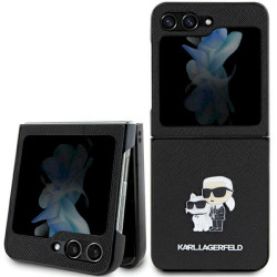 Karl Lagerfeld KLHCZF5SAKCNPK Saffiano Karl&Choupette Pin Hardcase for Samsung Galaxy Z Flip5 / black