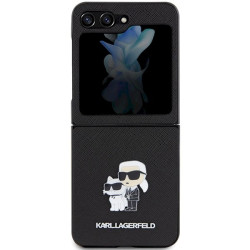 Karl Lagerfeld KLHCZF5SAKCNPK Saffiano Karl&Choupette Pin Hardcase for Samsung Galaxy Z Flip5 / black