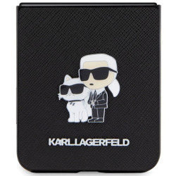Karl Lagerfeld KLHCZF5SAKCNPK Saffiano Karl&Choupette Pin Hardcase for Samsung Galaxy Z Flip5 / black